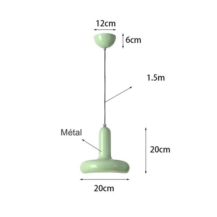 Suspension métal coloré design art déco 8