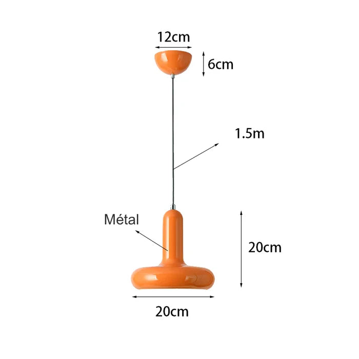 Suspension métal coloré design art déco 8