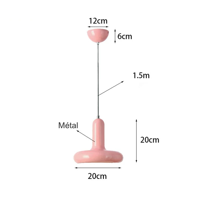 Suspension métal coloré design art déco 8