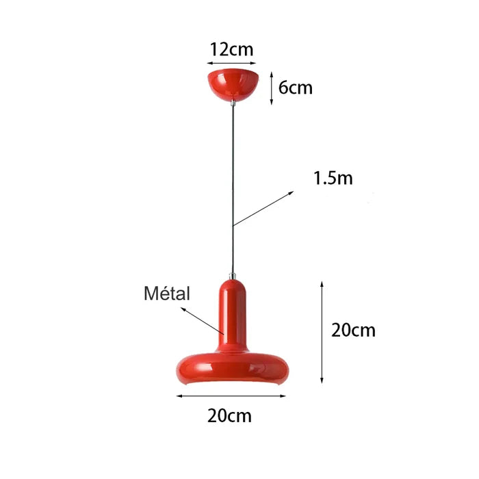 Suspension métal coloré design art déco 8