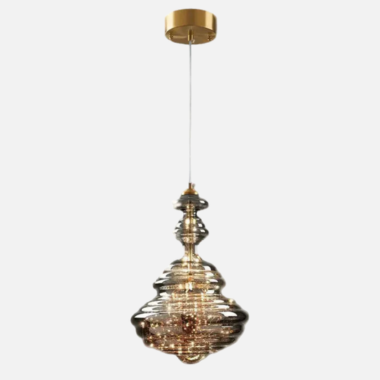 Suspension en verre filaments minis leds style baroque