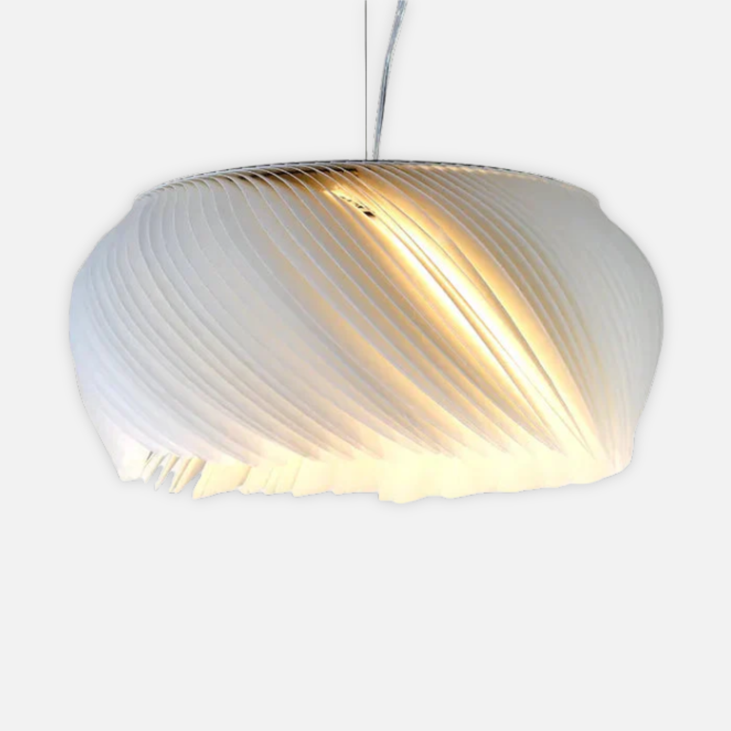 Suspension papier feuilles diagonales design moderne