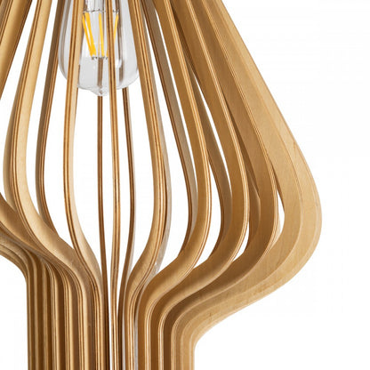 Suspension bois cylindre déstructuré design moderne