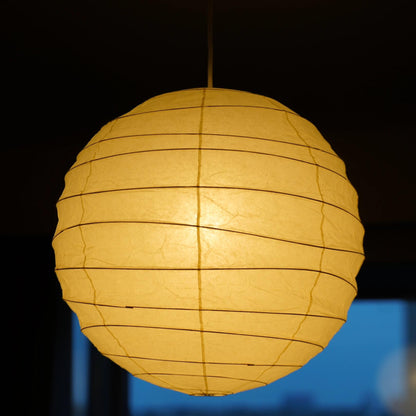 Suspension japonaise Noguchi en papier blanc globe de style moderne