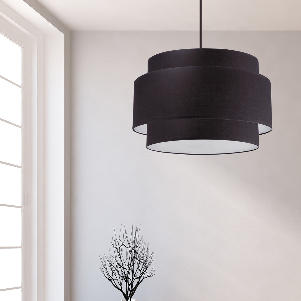 Suspension en lin double cylindrique design moderne