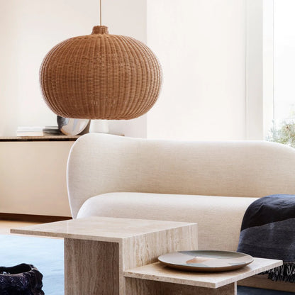 Suspension rotin boule design vintage