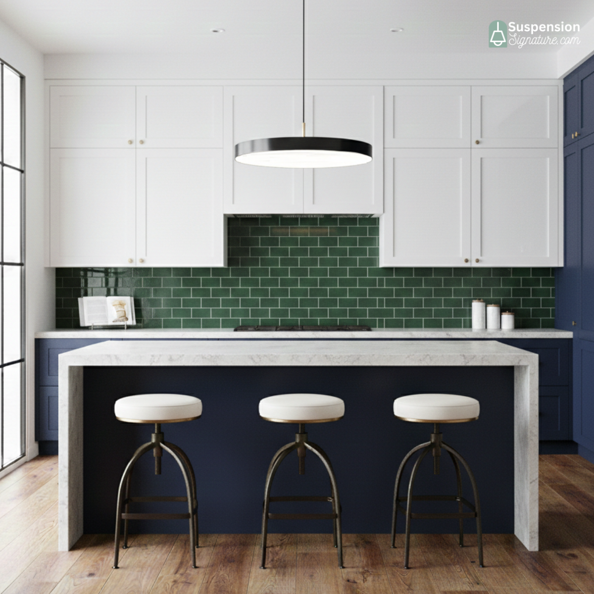 Suspension scandinave plat rond led