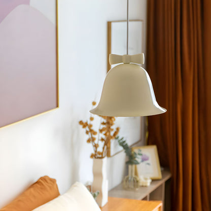 Suspension cloche en métal avec noeud design vintage