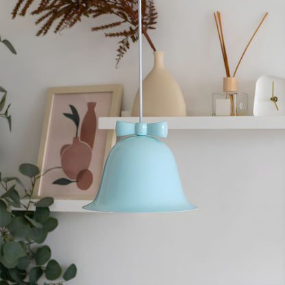 Suspension cloche en métal avec noeud design vintage