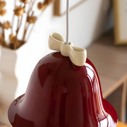 Suspension cloche en métal avec noeud design vintage