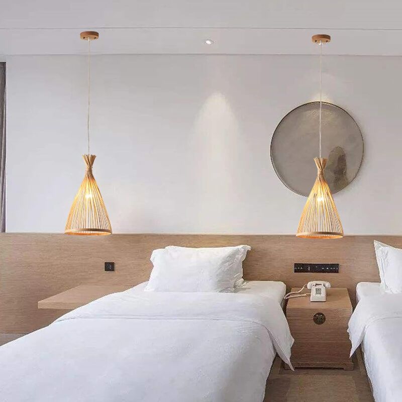 Suspension rotin design tipi moderne