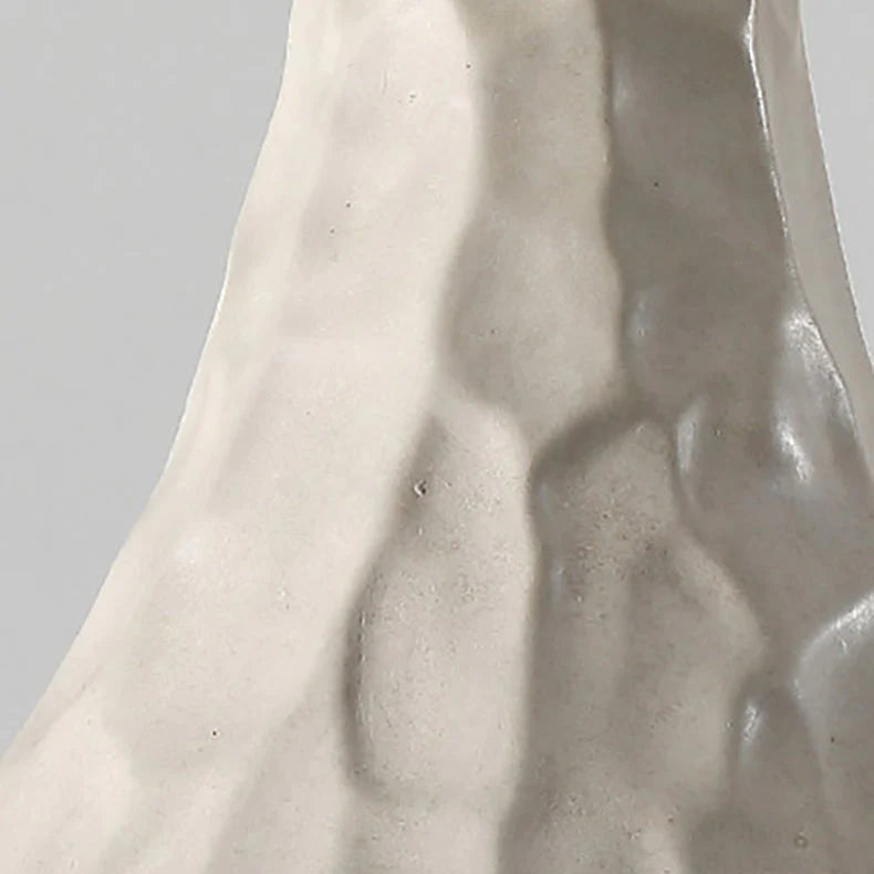 Suspension cloche allongée rainurée terre cuite scandinave