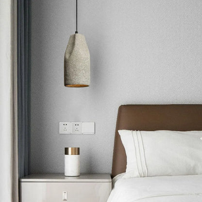 Suspension ciment terrazzo allongée déformée scandinave