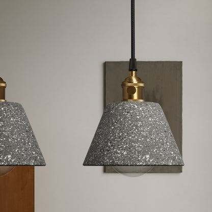 Suspension évasée terrazzo design industriel