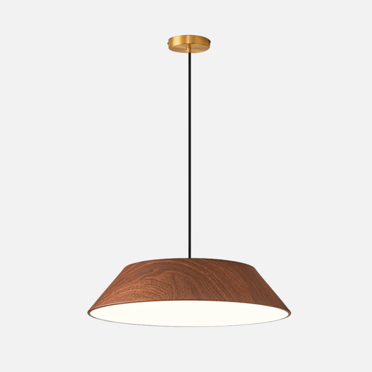 Suspension bois minimaliste évasée design scandinave