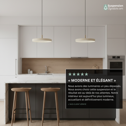 Suspension scandinave plat rond led