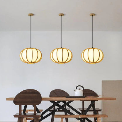 Suspension bambou ronde moderne design japonais