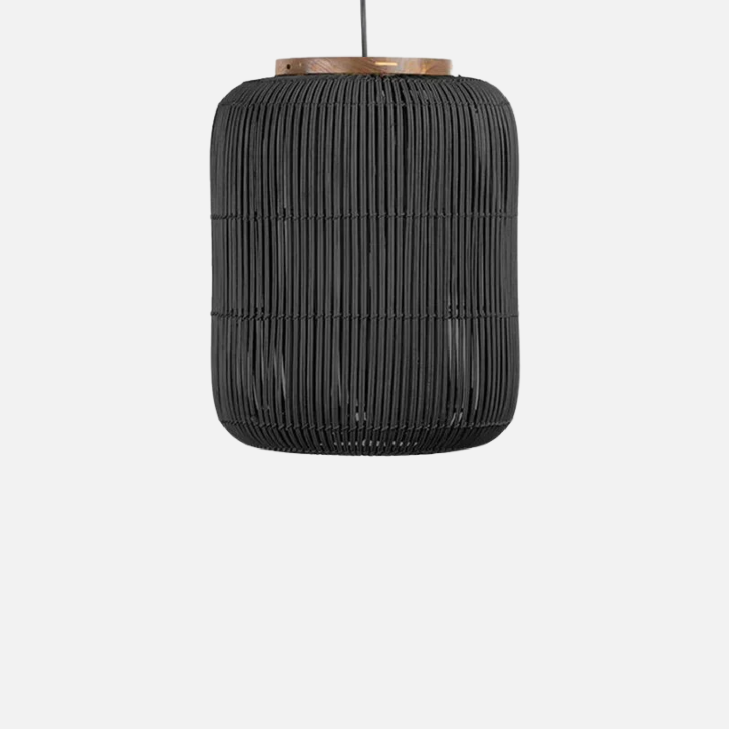 Suspension rotin cylindrique bohème