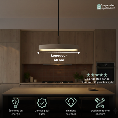 Suspension scandinave plat rond led