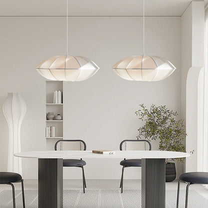 Suspension tissu globe plat design vintage