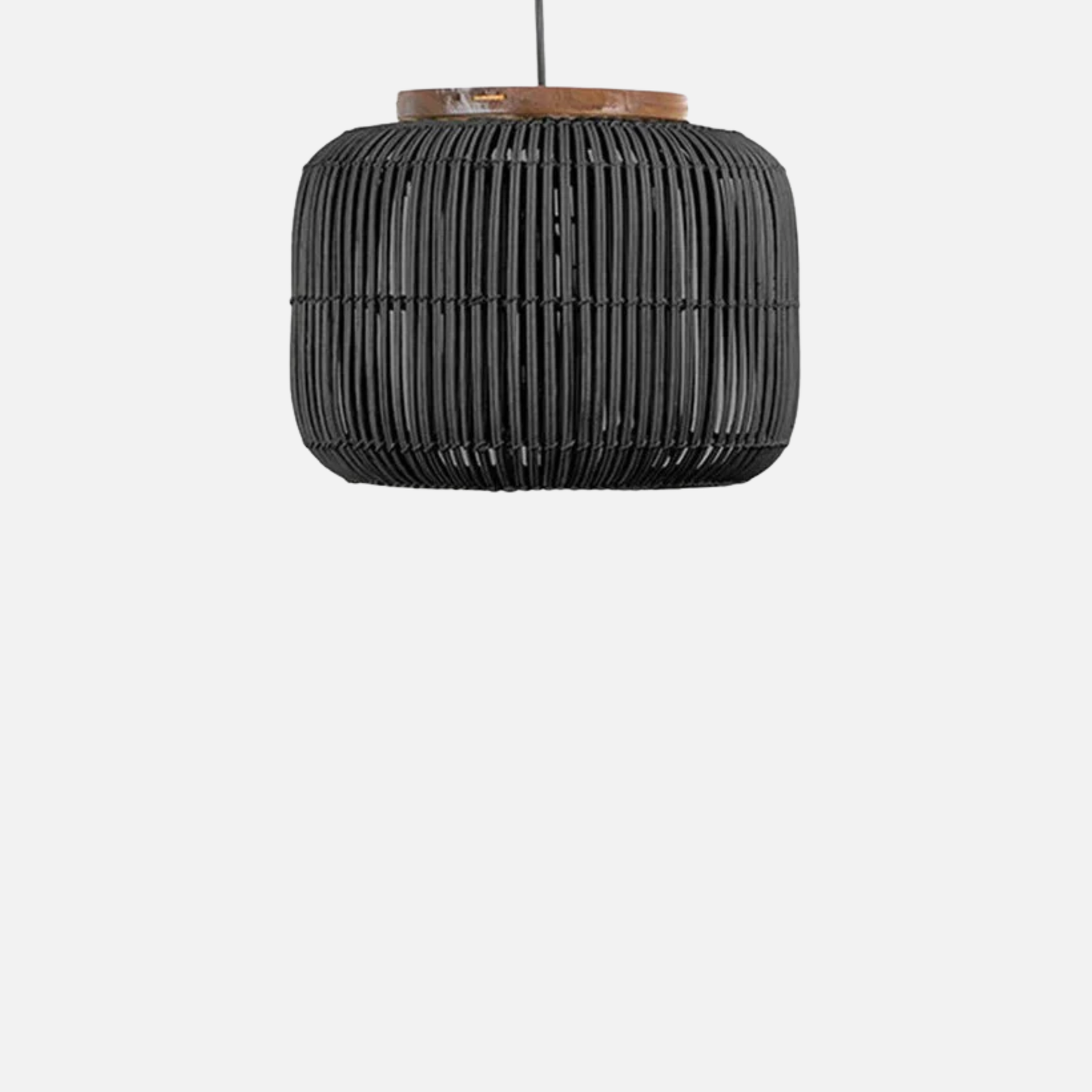 Suspension rotin cylindrique bohème