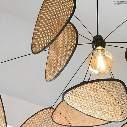 Suspension rotin cannage aérienne screen vintage