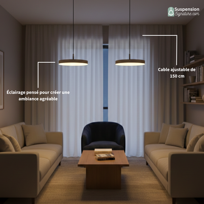 Suspension scandinave plat rond led