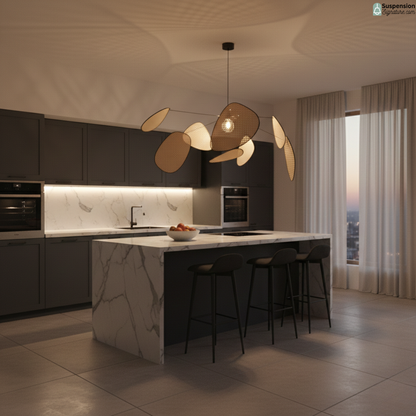 Suspension rotin cannage aérienne screen vintage