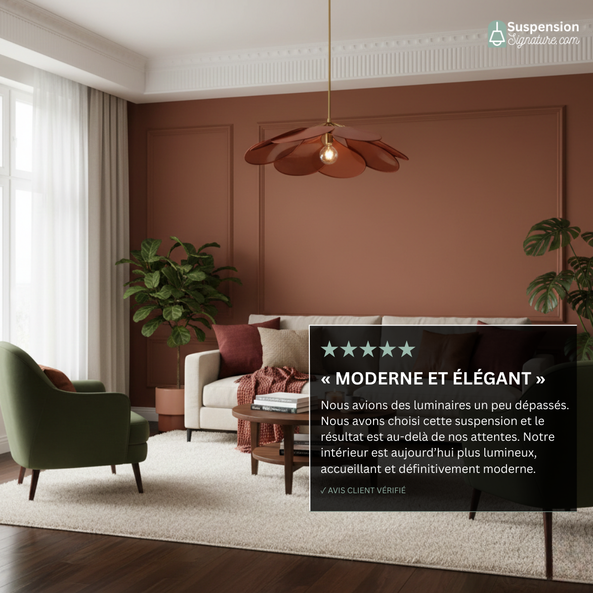 Suspension tissu fleur pétales design vintage bohème