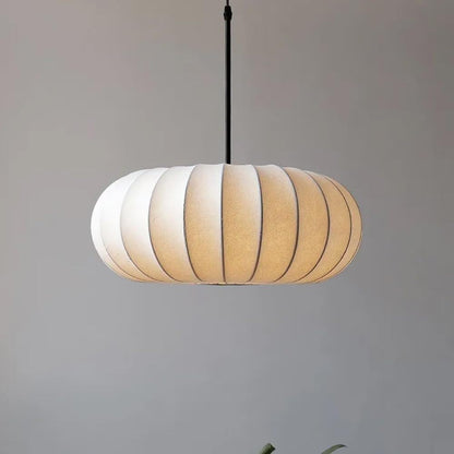 Suspension en soie boule aplatie design vintage