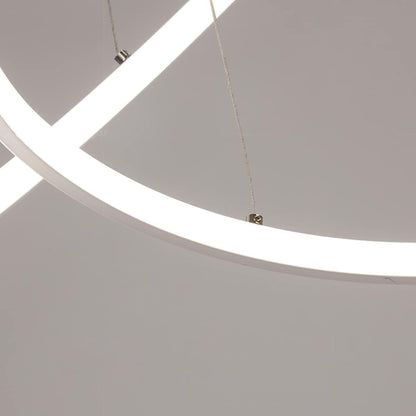 Suspension métal anneau design moderne