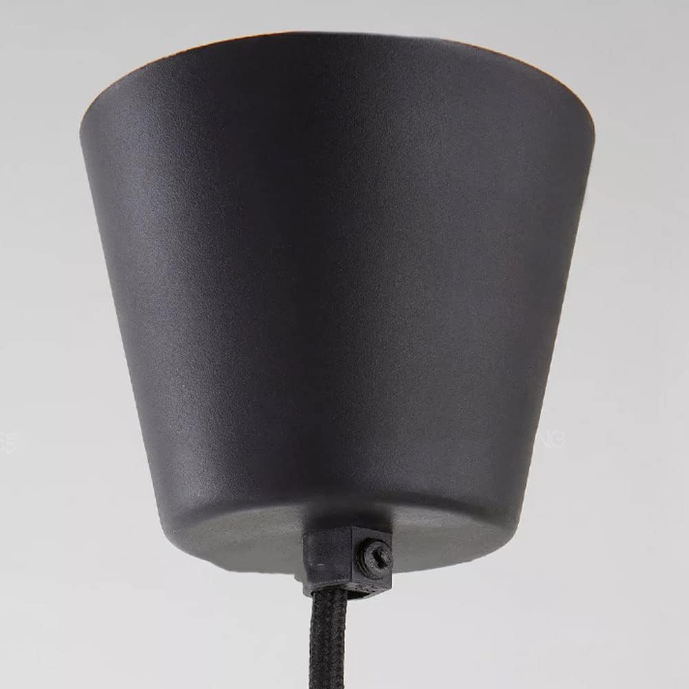 Suspension cylindrique en rotin cannage et tissu moderne