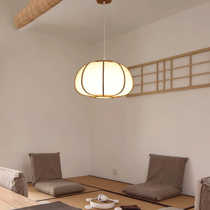 Suspension bambou arrondie moderne design japonais
