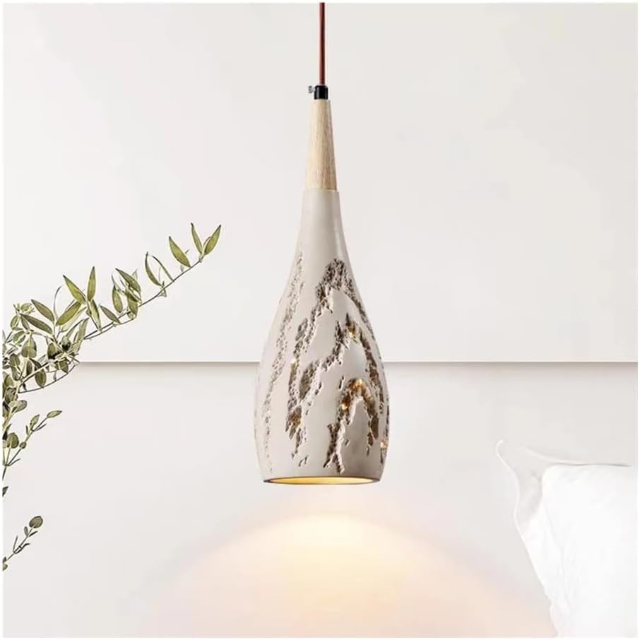 Suspension allongée rainurée terre cuite scandinave