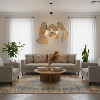 Suspension rotin cannage aérienne screen vintage