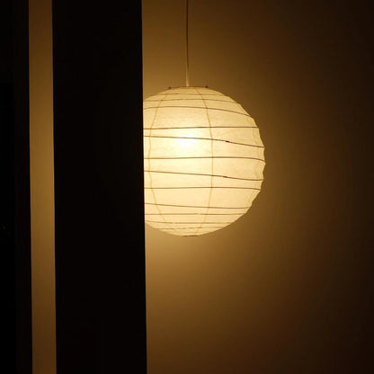 Suspension japonaise Noguchi en papier blanc globe de style moderne