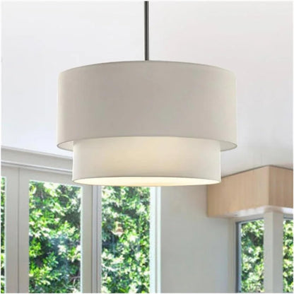 Suspension en lin double cylindrique design moderne