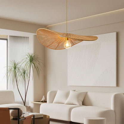 Suspension corde en chanvre torsion design moderne