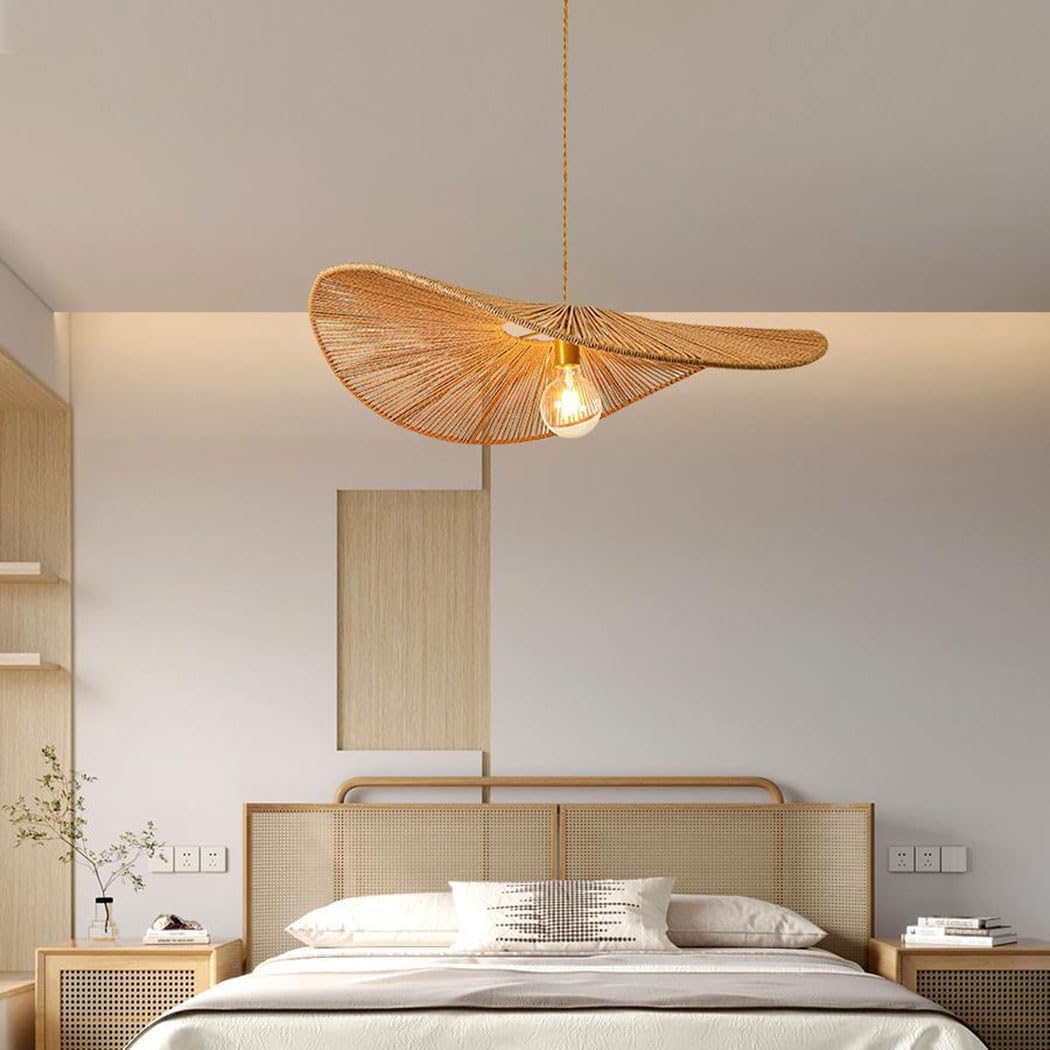 Suspension corde en chanvre torsion design moderne