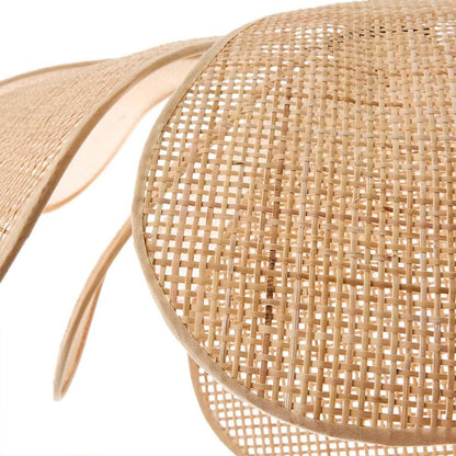 Suspension rotin design pétales vintage