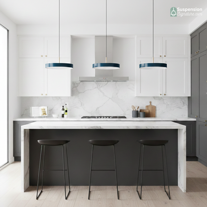 Suspension scandinave plat rond led