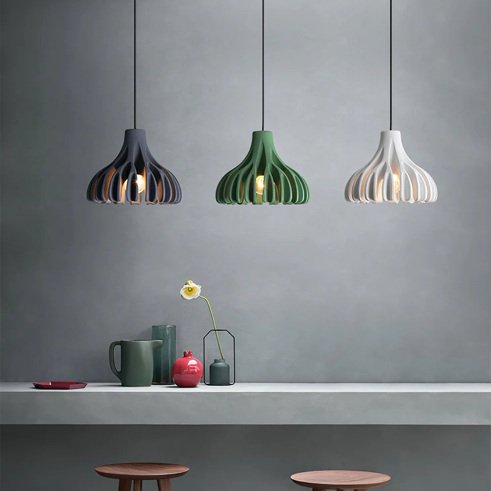 Suspension cloche pétales design scandinave