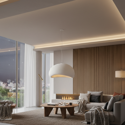 Suspension terre cuite cloche scandinave minimaliste