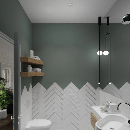 Suspension longue en laiton design moderne