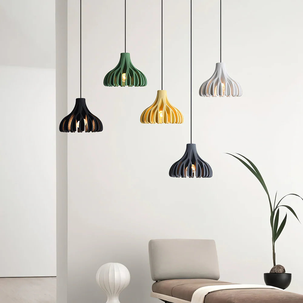 Suspension cloche pétales design scandinave