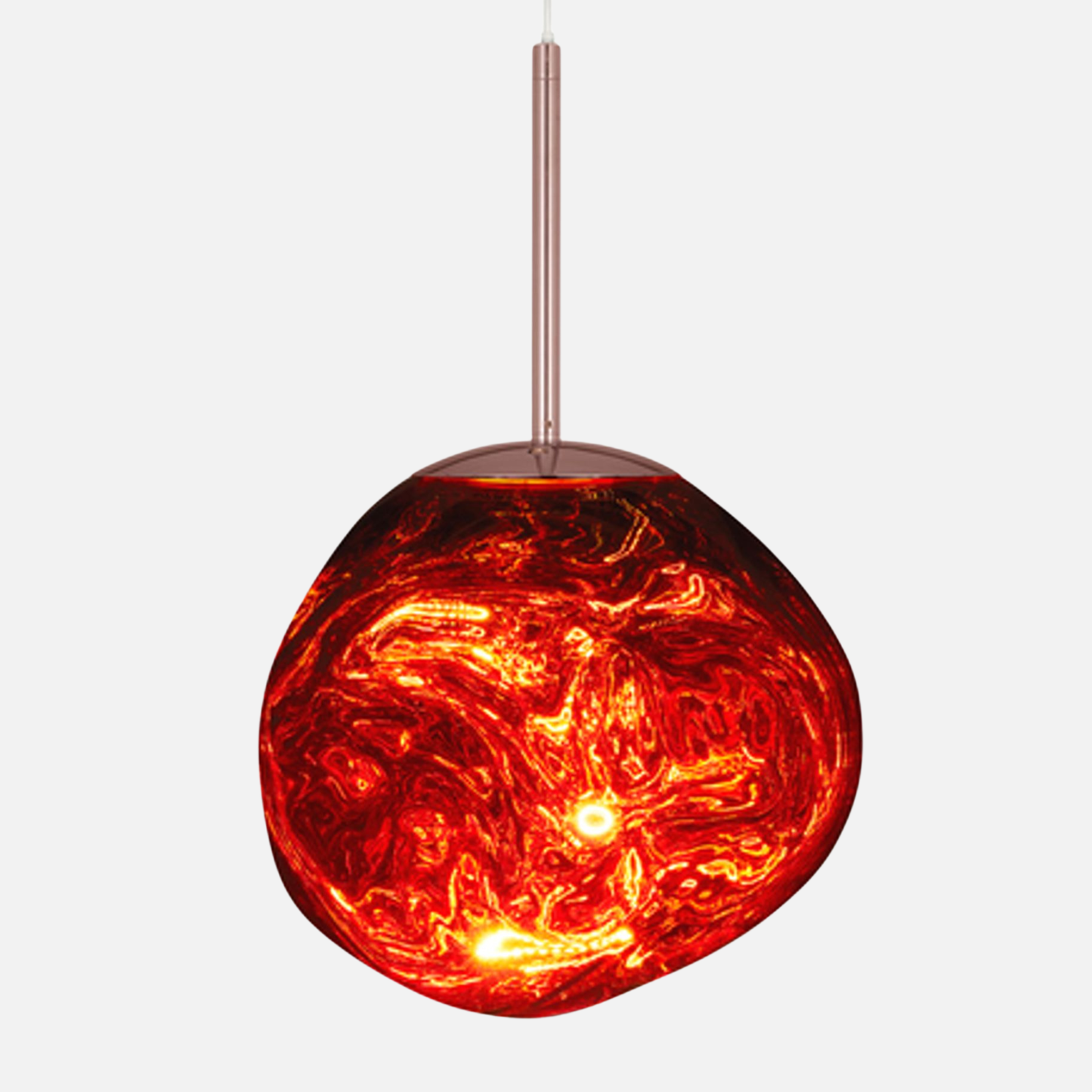 Suspension verre globe asymétrique nacré design