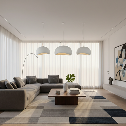 Suspension terre cuite cloche scandinave minimaliste