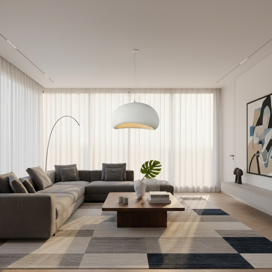 Suspension terre cuite cloche scandinave minimaliste