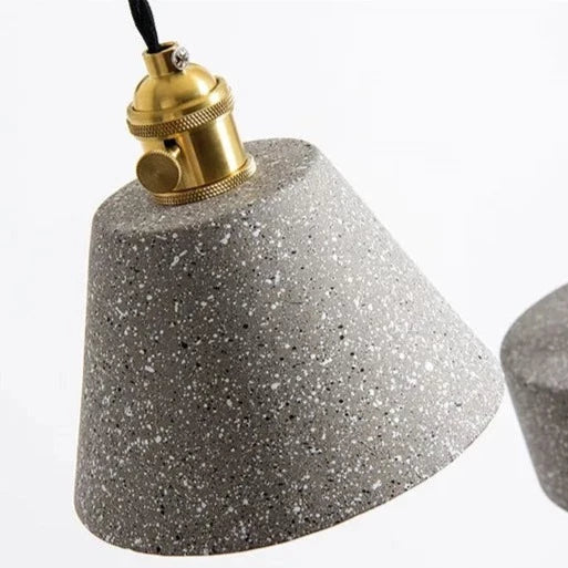 Suspension évasée terrazzo design industriel