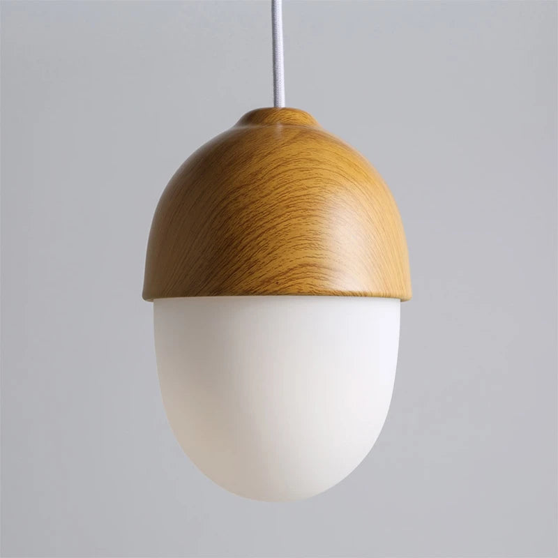 Suspension bois globe allongé design scandinave 4 (à split)